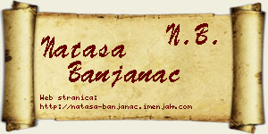 Nataša Banjanac vizit kartica